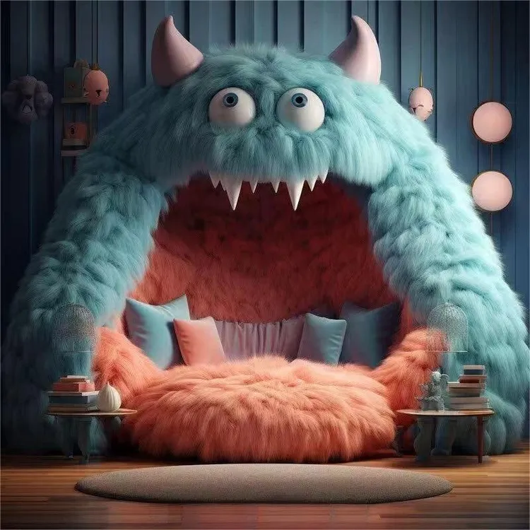 网红床 INS风 怪兽床 民宿 公主床 定制