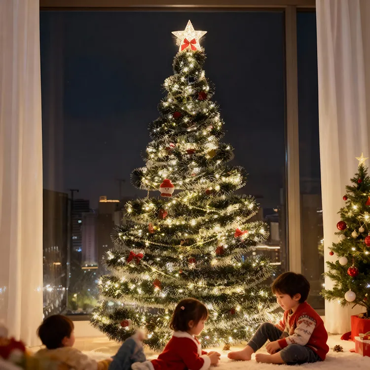 时光有约【穷鬼版】圣诞节装饰品玻璃墙面DIY氛围感家用客厅圣诞树