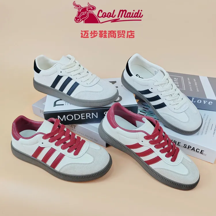 阿甘鞋女鞋2025黑色春秋板鞋休闲运动鞋ins透气小白德训圆头鞋子