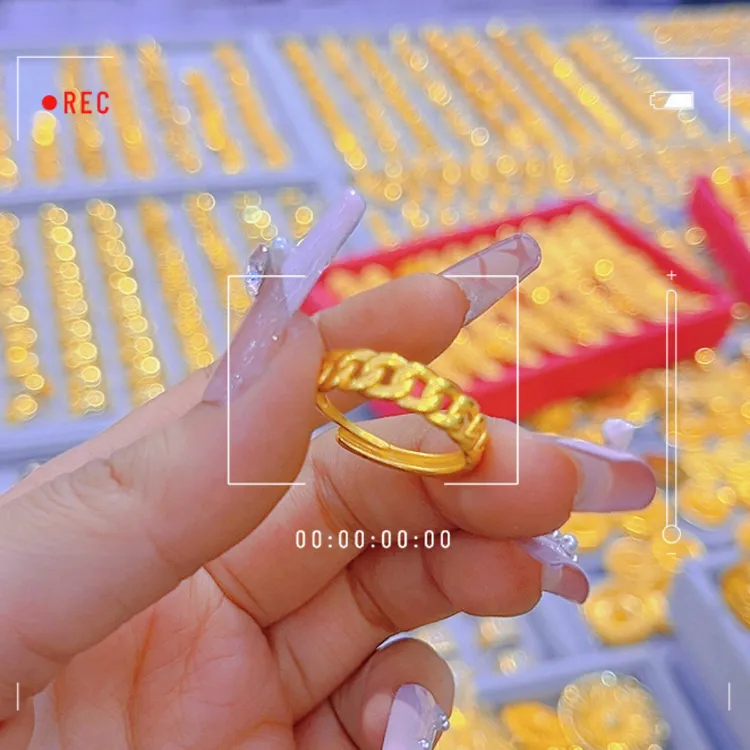 铜合金亚克力戒指 铜合金戒指非黄金Ks ئۆزگەرمەيدۇ