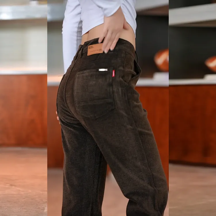 轻奢高端男士休闲裤2025秋冬厚款直筒宽松保暖休闲百搭潮牌长裤男