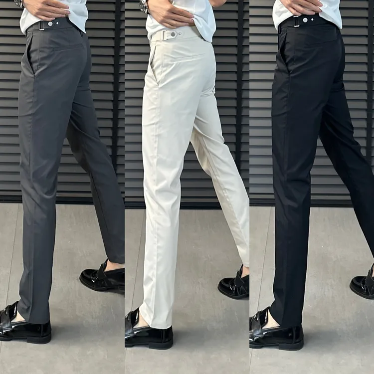 66901夏季2025新款男士轻奢商务休闲时尚百搭立体裁剪休闲西裤