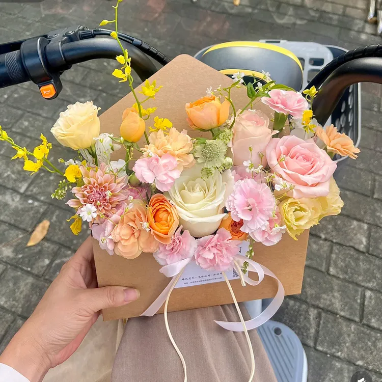 网红信封花束盒积木国庆情人节生日送女友闺蜜的礼物惊喜