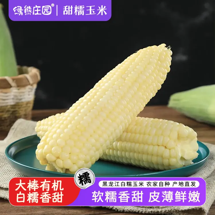 正宗甜糯玉米东北产地直发粘糯粗粮香甜超白糯玉米今年新甜玉米
