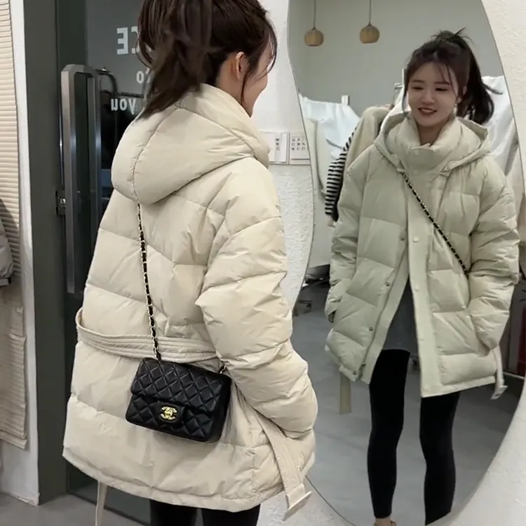 女装韩版外套短款宽松棉衣显瘦棉服厚款小个子时尚冬季连帽