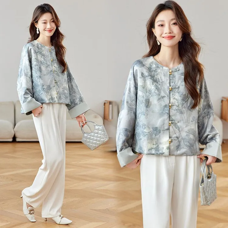 高级感2025新款轻熟风新中式短款外套女春秋款宽松国风小个子上衣