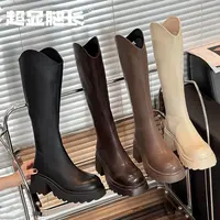 【商场专柜版】瘦瘦靴长靴高跟厚底骑士显腿细百搭显腿细