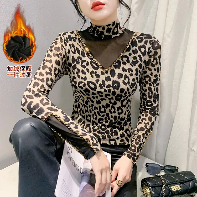 保暖过冬新款外穿9869加厚网红打底衫长袖时尚百搭过冬显瘦修身