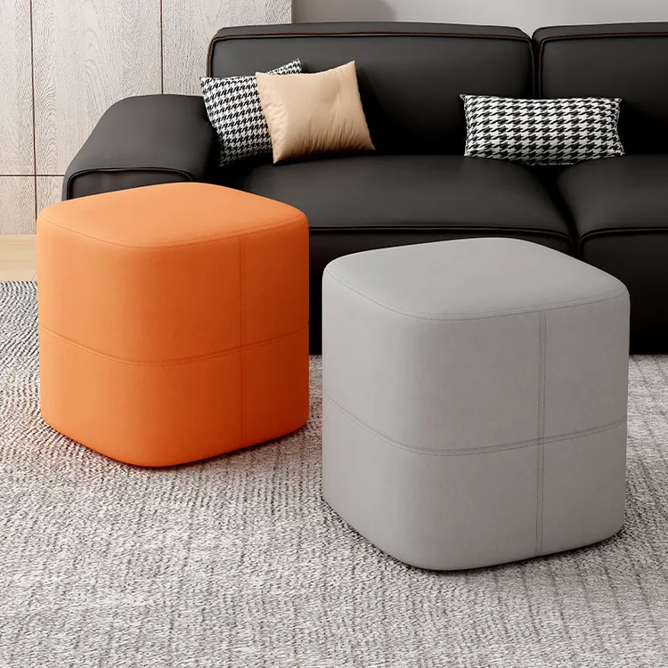 小凳子家用轻奢矮凳客厅茶几板凳沙发凳软包皮墩结实耐用换鞋凳