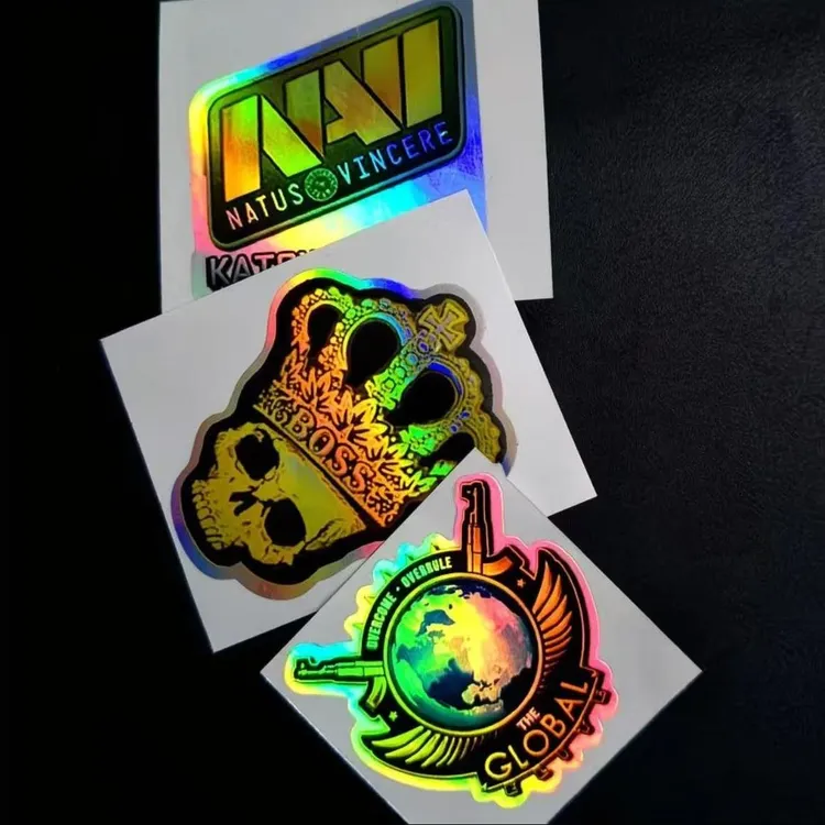 新款 CSGO 全息贴纸游戏周边变色实物高清印花防水手机贴泰坦皇冠