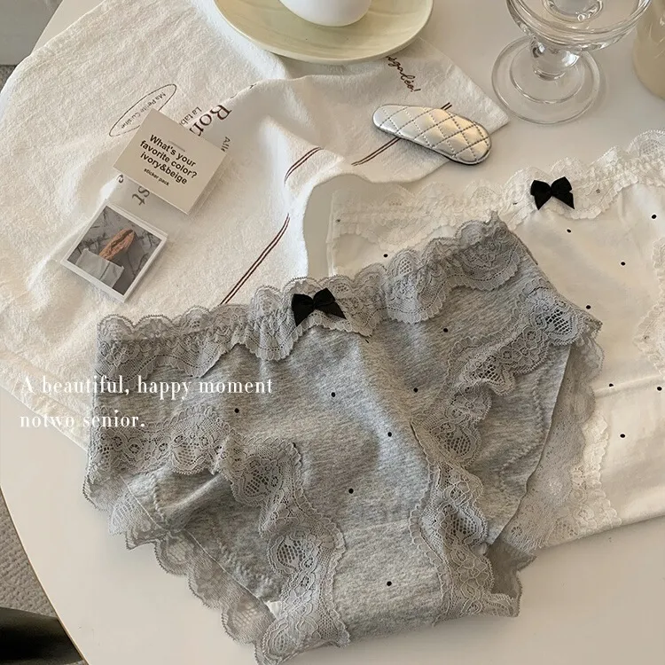 法式亲肤内裤女纯棉抗菌全棉裆女生简约中腰性感新款2025女士三角