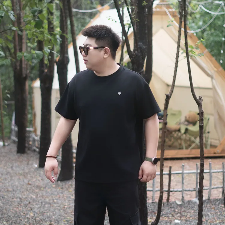 大码男装 高级感 秋季百搭 通勤简约T恤72656