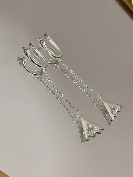 足银耳饰 DanaKez纯银s990耳环送礼盒礼袋