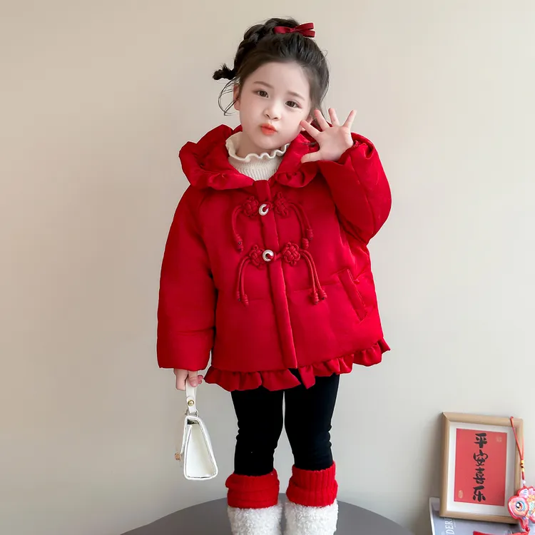 女童羽绒服冬季白鸭绒外套2025新款女宝宝新中式羽绒棉服儿童冬装