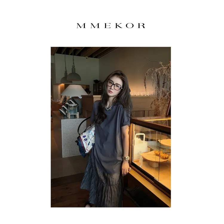 MMEKOR“独奏宣言”连衣裙 2025新款静奢老钱风时髦裙子 67380
