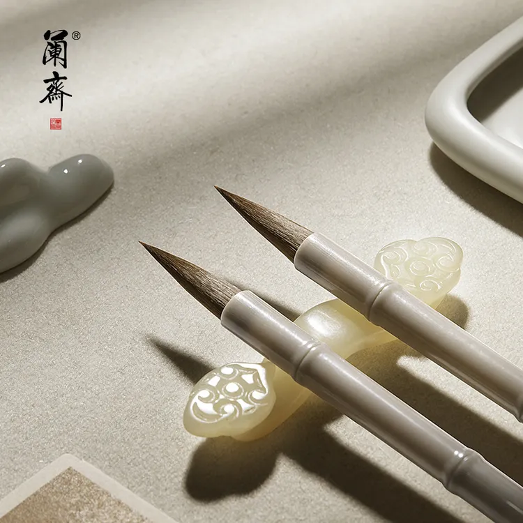 【澹泊莲心】竹隐毛笔初学必备狼毫羊毫兼毫笔大楷中楷湖笔专业楷书