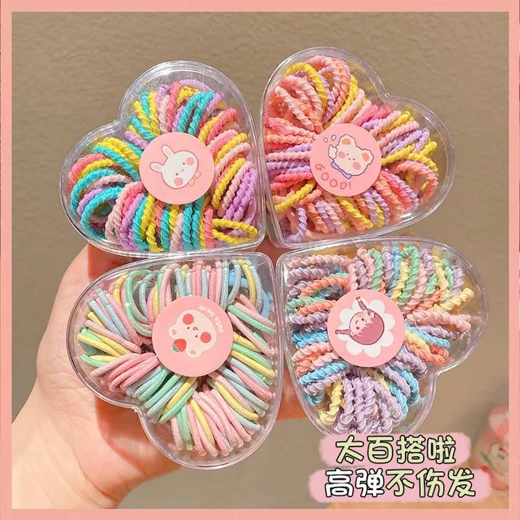 【一周内1300+人拼单】儿童糖果色高颜值拇指发圈小女孩头绳甜美女