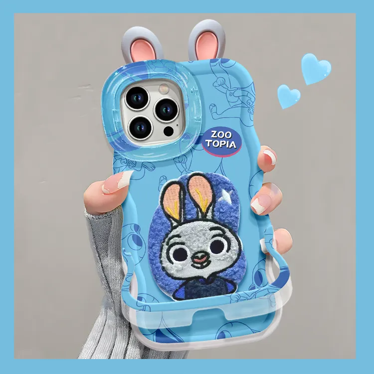欢快朱迪尼克手机壳适用苹果17/华为oppo/vivo双支架卡通流行可爱