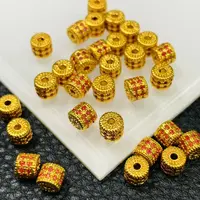 「戴琴珠宝」YZ4067-18K金4.6mm左右红色配件-JS(多样性发其一)
