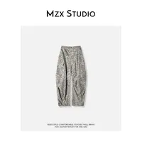 MZX 秋季纯棉豹纹工装风弯刀裤 KZ10393-C