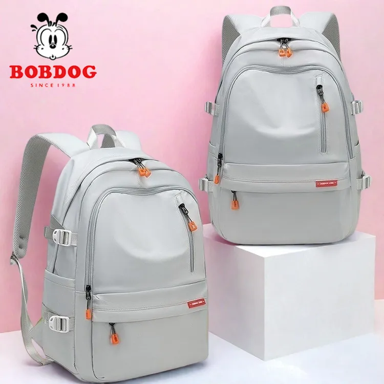 巴布豆纯色耐脏书包新款男高颜值背包3-6年级轻巧小学生双肩包女
