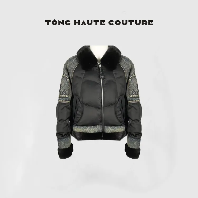 【墨屿】冬季新国标90鹅绒拼接水貂毛领鹅绒服 YW600