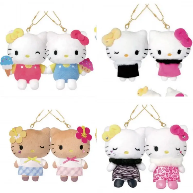 【现货】日版三丽鸥正品 平成辣妹系列贴贴毛绒玩偶挂件 kitty