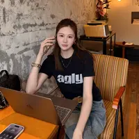 Az LongQuan AG字母磨毛tee 2025秋季设计师新款 DTZL2505618