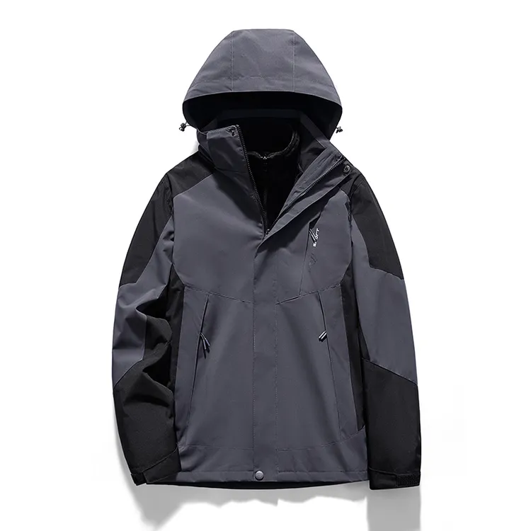 Telent天伦天  户外拼色三防可拆卸三合一户外冲锋衣外套1818女款