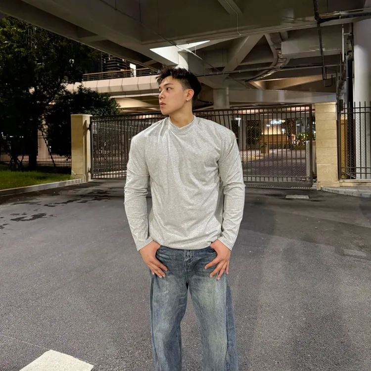 【硬】美式索罗娜休闲纳维亚健身运动Cleanfit速干弹力圆领内搭长袖