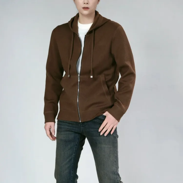 福利款/提瑞男士轻奢针织夹克24892休闲保暖含羊毛面料连帽夹克