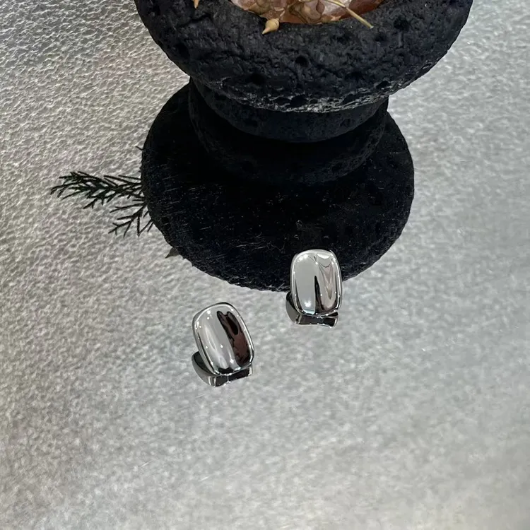 铜合金耳饰 菲林家FL 925银针782 设计感小众镜面几何铜合金耳钉