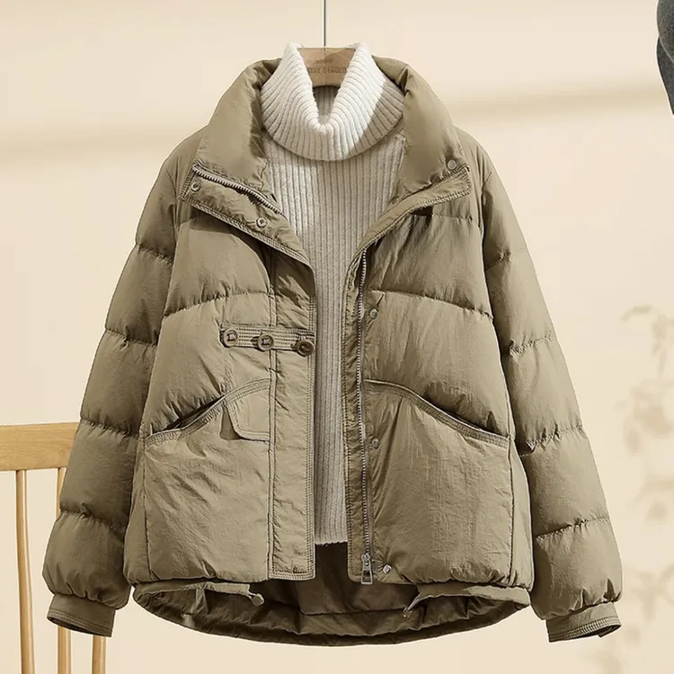 2025新中式国风羽绒服 王炸宠粉 保暖短款白鸭绒加厚女装