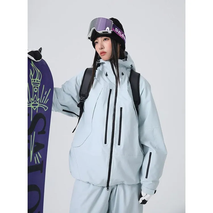 雪怡派25新款单板滑雪服女上衣加棉3L防水双板男士滑雪衣装备