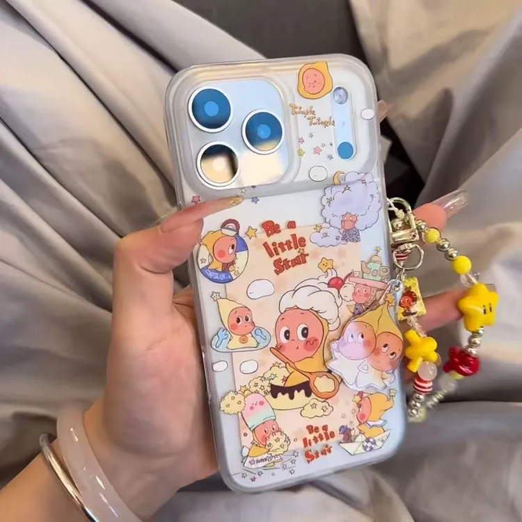 磨砂相片星星人适用iPhone17promax手机壳少女苹果16pm可爱15卡通