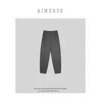 AIMURSE【暖沙】小众设计师 松紧腰内抽绳束脚百搭休闲卫裤 AM7103