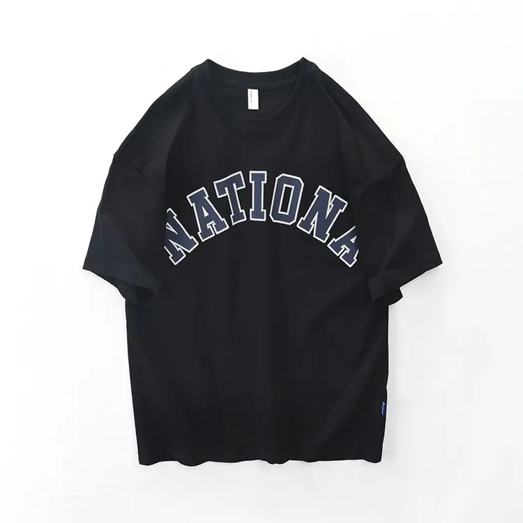 夏季新品大码男式休闲加肥加大圆领印花t恤男士大码印花纯棉T恤