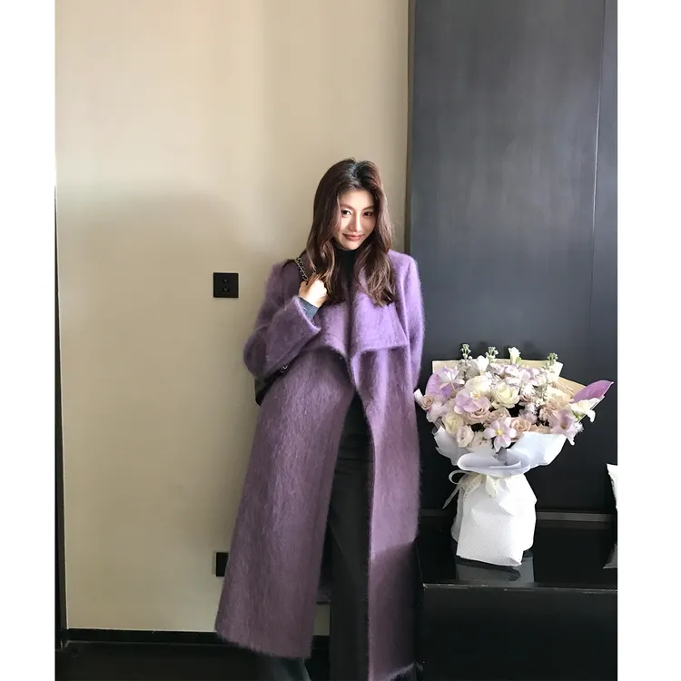 【ALONE SAVOR】龍喜儿静奢时光 羊绒呢大衣显瘦宽松外套T125