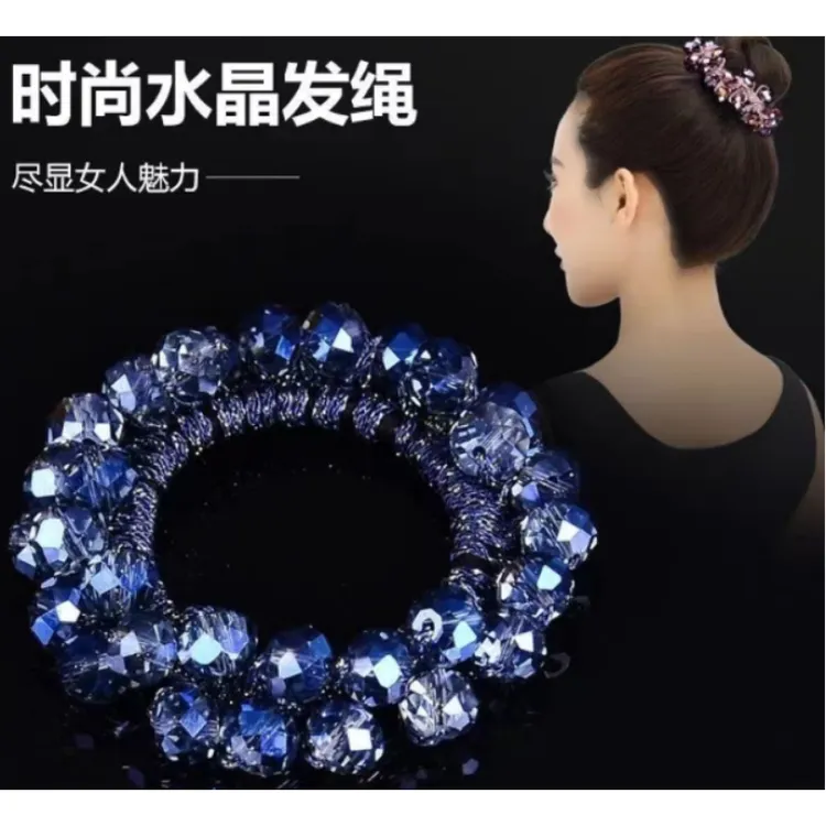 爆款纯手工韩版气质水晶发圈