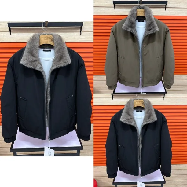 2588冬季新款男士加绒加厚保暖翻领港风美式休闲棉服外套