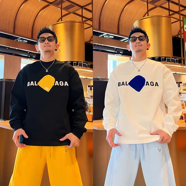 美式休闲字母印花百搭时尚潮流个性圆领套头新款宽松男款卫衣