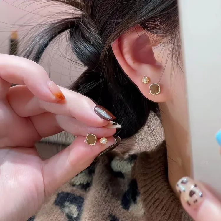 几何方形四件套耳钉2026新款爆款高级感耳环女生饰品时尚气质耳饰