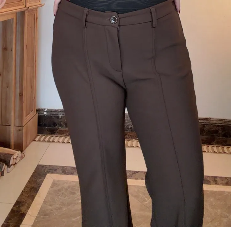 8040冬季加肥加大宽松阔腿微喇女裤显瘦休闲百搭长裤