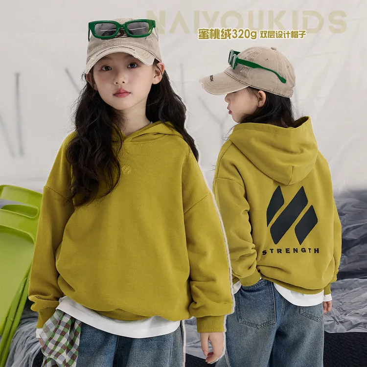 【反光板】女童2025新款秋季儿童韩版宝宝洋气亲子装连帽卫衣Y6586