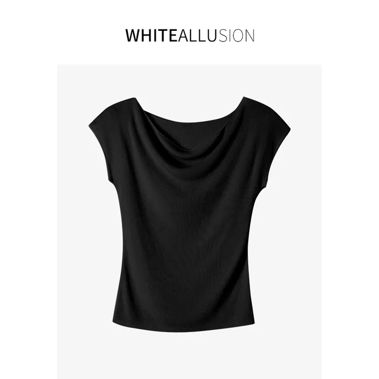 素典【丹青对话】天丝桑蚕丝时尚休闲不规则无袖设计感小衫4800