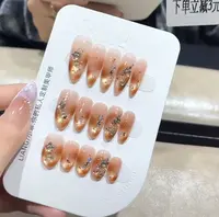 【秋意浓】高端 纯手工 定制 穿戴甲 轻奢美甲显白气质穿戴式