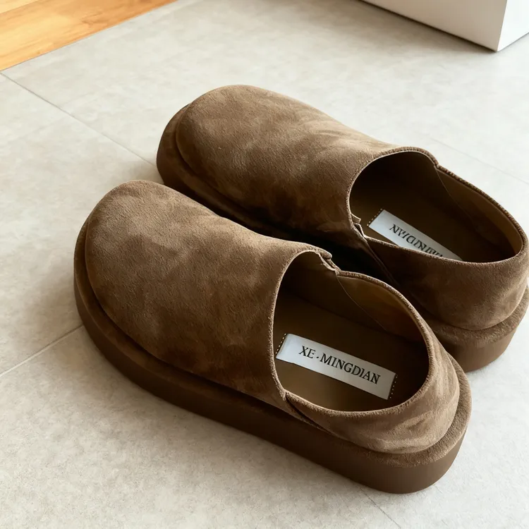 『初见十三娘』极简风牛京皮两穿勃肯鞋休闲百搭保暖冬季复古