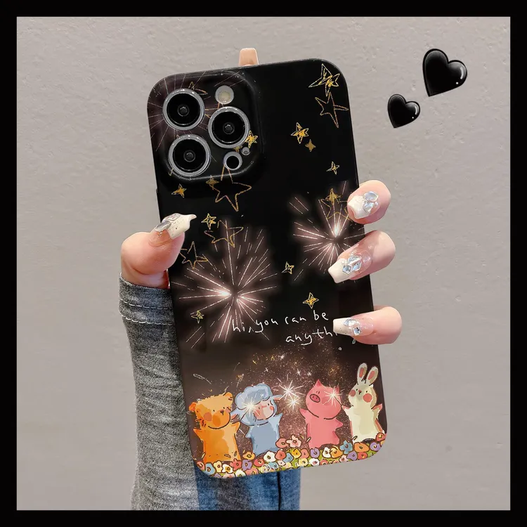 烟花花朵卡通适用苹果17/16菲林手机壳华为小众vivo小米15新款opp