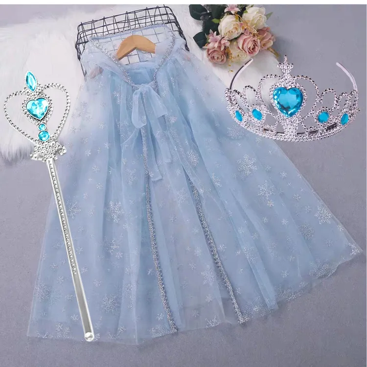 艾莎披风斗篷套装万圣节儿童节演出表演服儿童新年玩具送孩子礼物