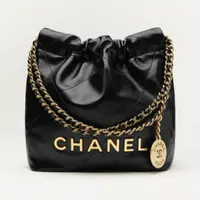 95新 Chanel/香奈儿 香奈儿 黑金 22bag mini /JWD07